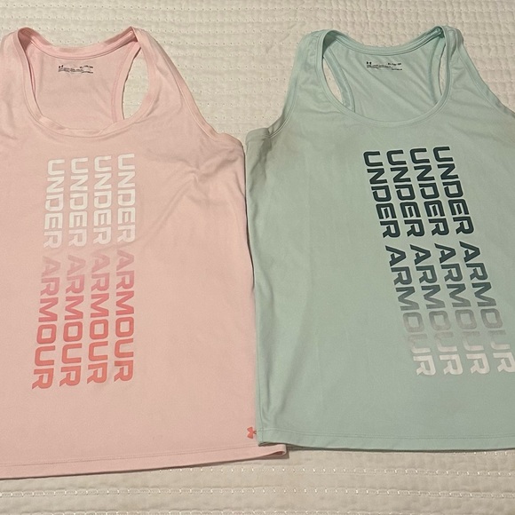 Under Armour Tops - Under Armour Pink and Light Blue Tank Tops
